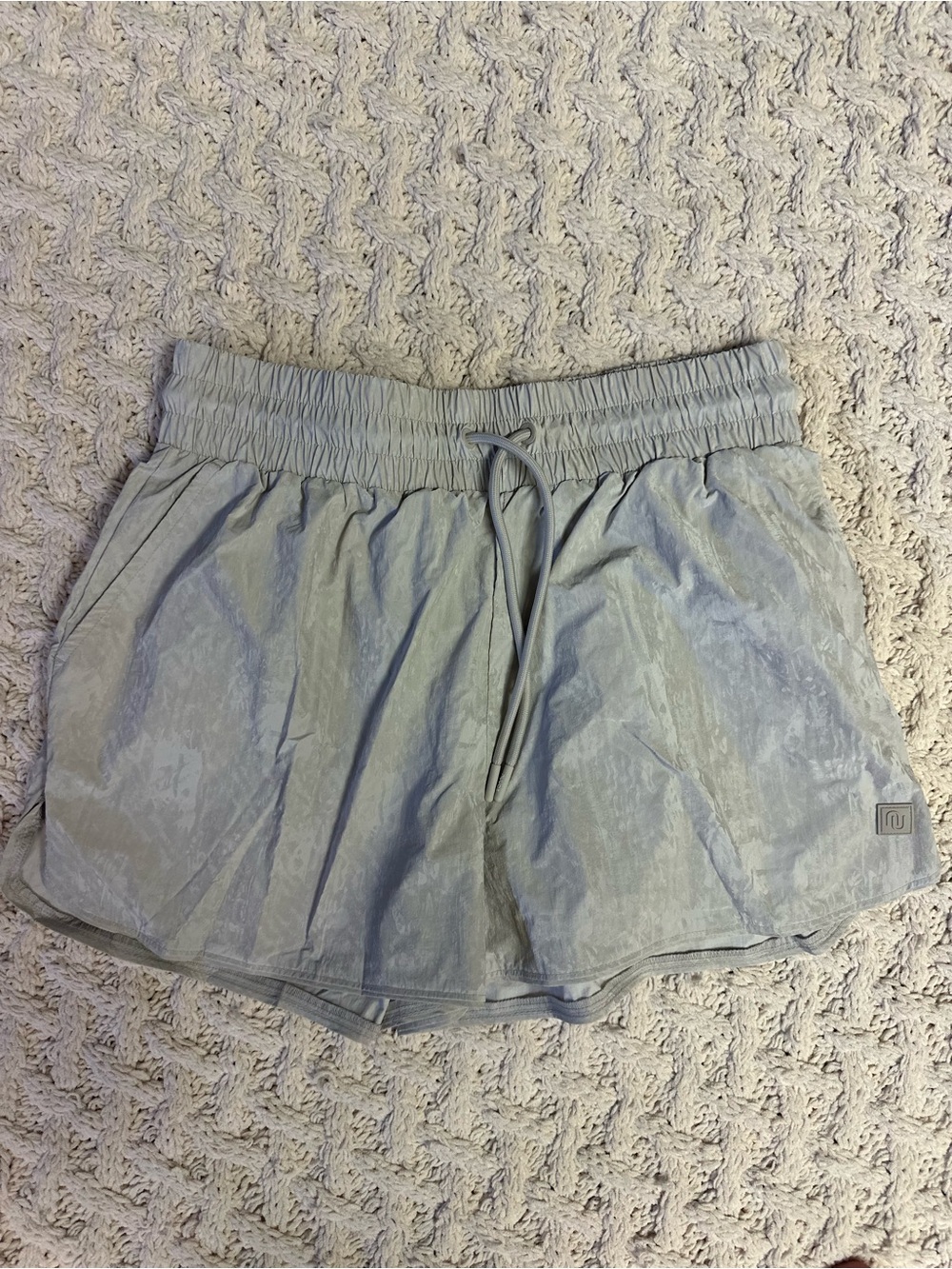 nuuds Light Gray Athletic Drawstring Shorts